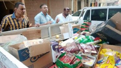 حملة تموينية ببورسعيد تضبط مخزن مواد غذائية مخالفة يحتوي على سلع منتهية الصلاحية ومجهولة المصدر