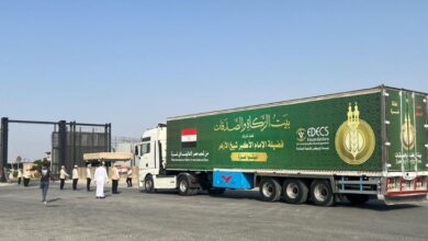 بتوجيهات شيخ الأزهر.. قافلة بيت الزكاة والصدقات الإغاثية الحادية عشرة تصل القطاع محملة بالمساعدات