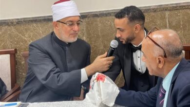 احتفال نجل الدكتور المحرصاوي بزفافه بحضور كبار علماء الأزهر