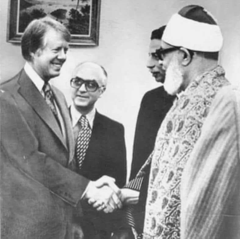 الشيخ الحصري مع الرئيس الأمريكي كارتر