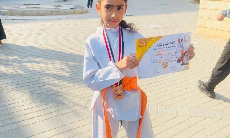 سوشيال برس يهنئ آسية الرفاعي عيد بعد حصدها برونزية الجمهورية تحت 8 سنوات في الكاتا